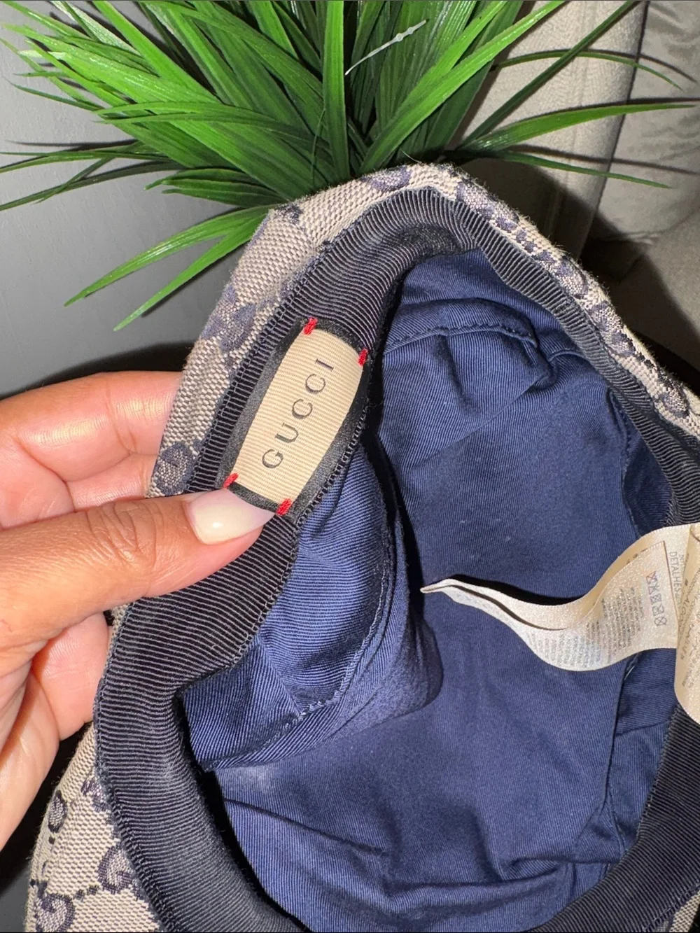 Gucci Beige & Brown GG Monogram Newsboy Cap - Picture 4 of 5